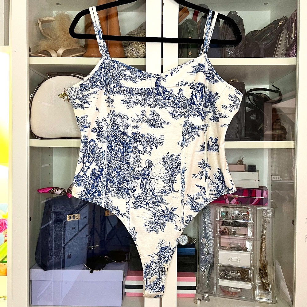 Toile Bodysuit for Curves - CIDER - Size 1X